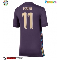 Ženske Nogometnih dresov Anglija Phil Foden #11 Gostujoči EP 2024 Kratki rokavi